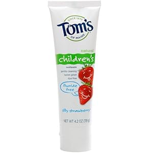 Toothpaste-Children's Fluoride Free-Strawberry Tom's Of Maine 4.2 oz Paste