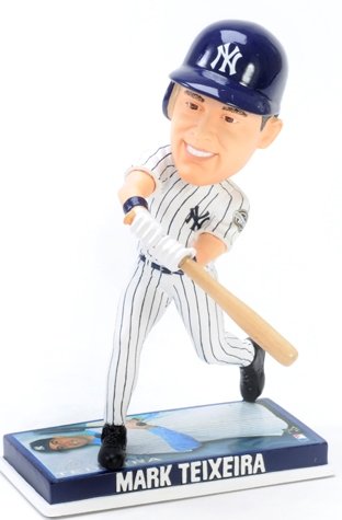 Forever Collectibles New York Yankees Mark Teixeira Photo Base Action Bobble
