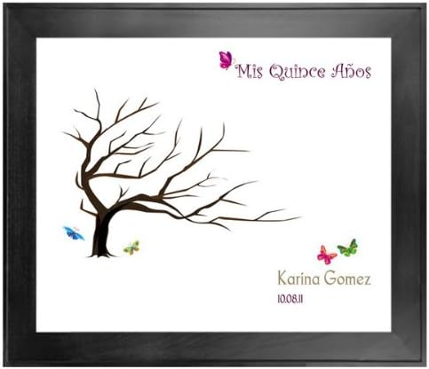 Quinceanera Guest Book Tree # 4 Butterflies 20"x24" For 50-100 Guests