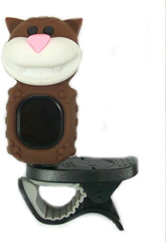 Swiff Brown Cat Cartoon Style Clip on Digital Chromatic Guitar Ukulele C/d Bass Violin Tuner