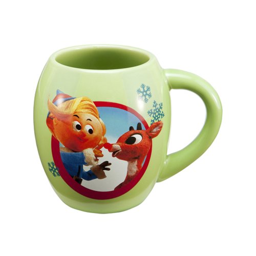 Vandor LLC 65066 Rudolph the Red-Nosed Reindeer 18-Ounce Oval Ceramic Mug, Multicolored On Sale
