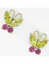 Kids 14K solid gold earrings fancy stud hoop huggie ball fashion dangle swa...