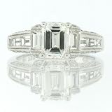 41thaHF44DL. SL160  2.68ct Emerald Cut Diamond Engagement Anniversary Ring