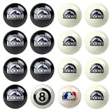 Colorado Rockies MLB Home vs. Away Billiard Balls Full Set (16 Ball Set) by Imperial International