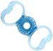 BornFree - Soft Silicone Teether with Teething Gel Applicator 4+ Months BPA Free (Blue)