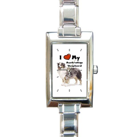 I Love My Australian Shepherd Italian Charm Watch
