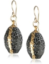 Devon Leigh Cracked Agate in 24K Foil Earrings