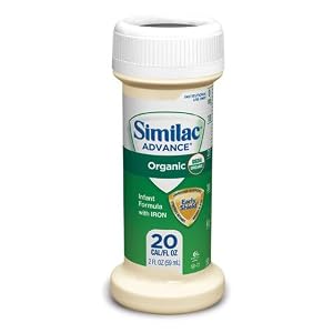 Similac Advance Organic Ready to Feed Bottles, 2-fl Oz Bottles (Pack of 48)