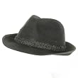 New PP Waterproof Braid Band Fedora Crushable Hat Black Large - Extra Large