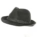 New PP Waterproof Braid Band Fedora Crushable Hat Black Large - Extra Large
