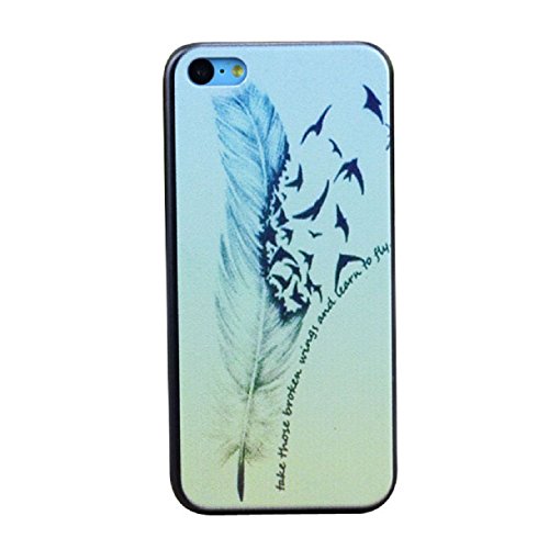 Sannysis(TM) 1PC Fashion Cool Newest Snap On Back Case Cover For iPhone 5C (Flying Bird)