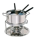 Fondue-Set / Fondueset mit Brenner Edelstahl 11-teilig Ø ca. 17,5 cm