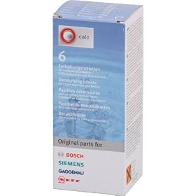 Bosch Decalcifying Tablets for Coffee Machines and Kettles, 6 Tablets
