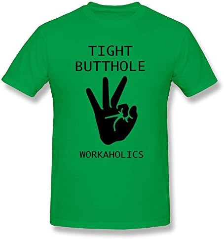 WANMENG Workaholics-tight Butthole T Shirt For Men XL KellyGreen