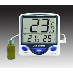 Jumbo Refrigerator/freezer thermometer with Bottle Sensor