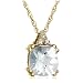 10k Yellow Gold, March Birthstone, Aquamarine and Diamond Pendant