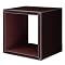 Faux-Leather Square Wall Shelf - Brown (Medium)