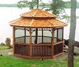 12ft Easy-Build Octagon Gazebo - Tiered Roof