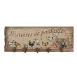 Cocotte Chicken Theme Recipe Holder Rustic with Clips