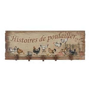 Cocotte Chicken Theme Recipe Holder Rustic with Clips