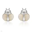 Earrings With Cubic zirconia and Simulated Mother of pearls Crafted in 925 Sterling silver. Total item weight 5.5g Length 18mm
