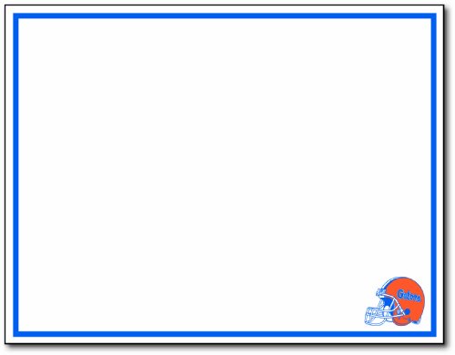 Palm Tree Paperie Florida Gators Football Helmet Correspondence Cards, 10-Count