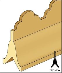 Roof Ridge Molding with Picket - Dollhouse Roofing Supply
