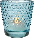 Turquoise Blue Vintage Glass Candle Holder (hobnail design) 41ti6O6e2wL. SL160 Turquoise Blue Vintage Glass Candle Holder (hobnail design)