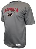 NCAA Men's Georgia Bulldogs Two-A-Days Short Sleeved Synthetic Tee (Carbon, XX-Large)