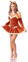 Adult Sexy Teddy Bear Girl Costume (Size:Md 8-14)
