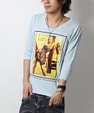8type フォトプリント７分袖カットソー Ｔシャツ 七分 八七
