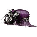 Animal Band Med Sinamay Hat - Purple W27S43C