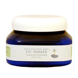 Wild Natural Baby Lil' Soaker Soaking Powder - Sulfate Free, Paraben Free, Phthalate Free - 4 oz. Jar