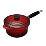 Le Creuset Enameled Cast-Iron 2 3/4 Quart Saucepan, Red