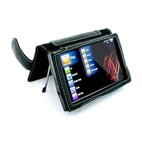 Eco-nique (Archos 5 60GB) traditional soft Napa leather Case (black) by i-nique
