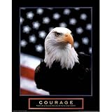 Courage (Eagle & Flag) Art Poster Print - 22x28