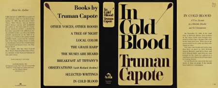 IN COLD BLOOD (facsimile Dust Jacket for the First Edition Book; NO BOOK)