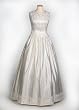 White Crystal Satin Wedding Gown w/ Detachable Train