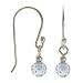Sterling Silver Small Lavender cz disco ball Earrings