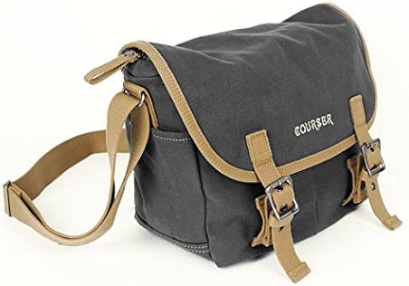 Courser professional waterproof canvas shoulder camera DSLR bag - Grey