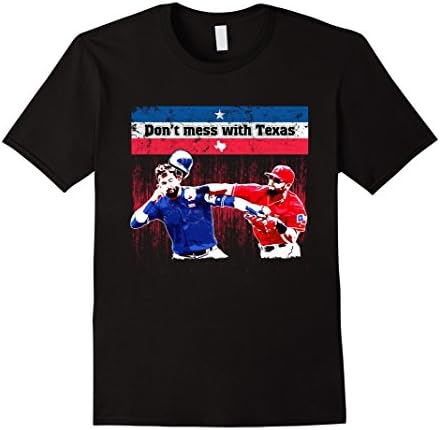 Men's Don't mess with Texas great funny baseball punch t-shirt XL Black
