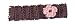Chocolate Brown Headband with Pink Flower- 0 to 6 Months Size