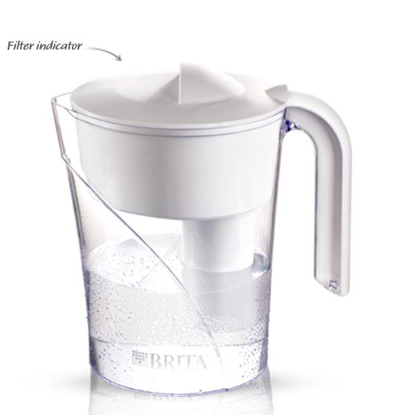 Brita 6Cup Classic Water Filter Pitcher, White Pitcher