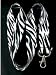 Zebra Black/White Lanyard keychain holder 25mm x 48cm Zebra Black/White Lanyard keychain holder 25mm x 48cm