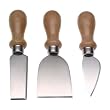 Cheese Knives With Natural Wood Handles Set of 3
