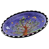 Woman of Valor Tid Bit Plate, Purple Judaica