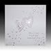 Pack of 6 Luxury White Wedding Evening Invitations with Lilac Hearts