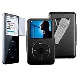 New Aluminum Metal Hard Case for Apple iPod 5G Video 30GB, 60GB, 80GB and the NEW Classic 6G 80GB & 160GB w/ LCD Screen Protector (160GB Classic, Black)