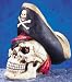 Pirate Captian Skull Coin Bank. Gothic Decor