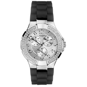 * GUESS watch for Women * G10582L * Black Prism * Swarovski Crystals